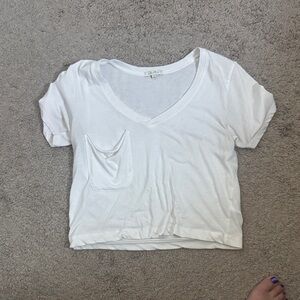 Z Supply Classic White V-Neck Tee